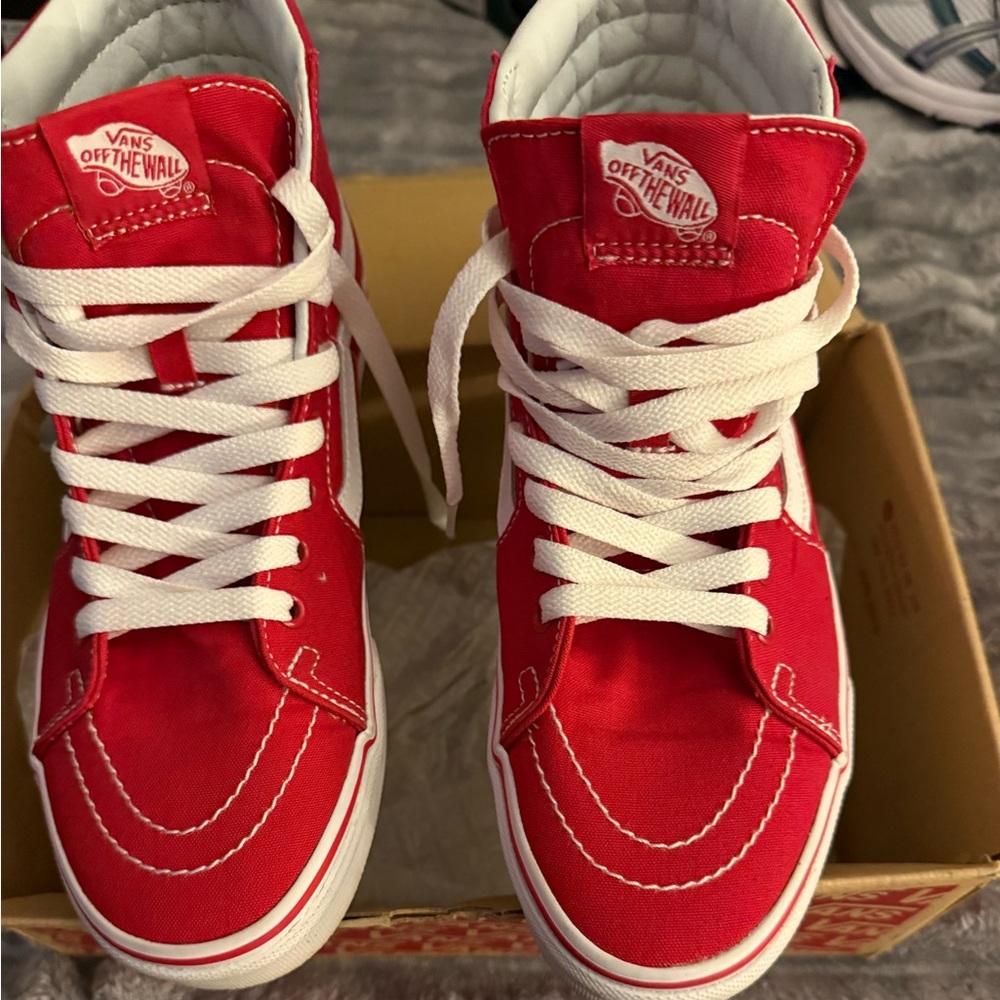 Vans Kids Red Canvas High-Tops